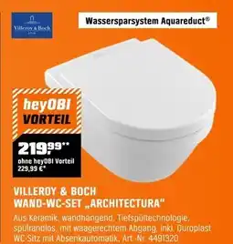 OBI Villeroy & boch wand-wc-set architectura Angebot