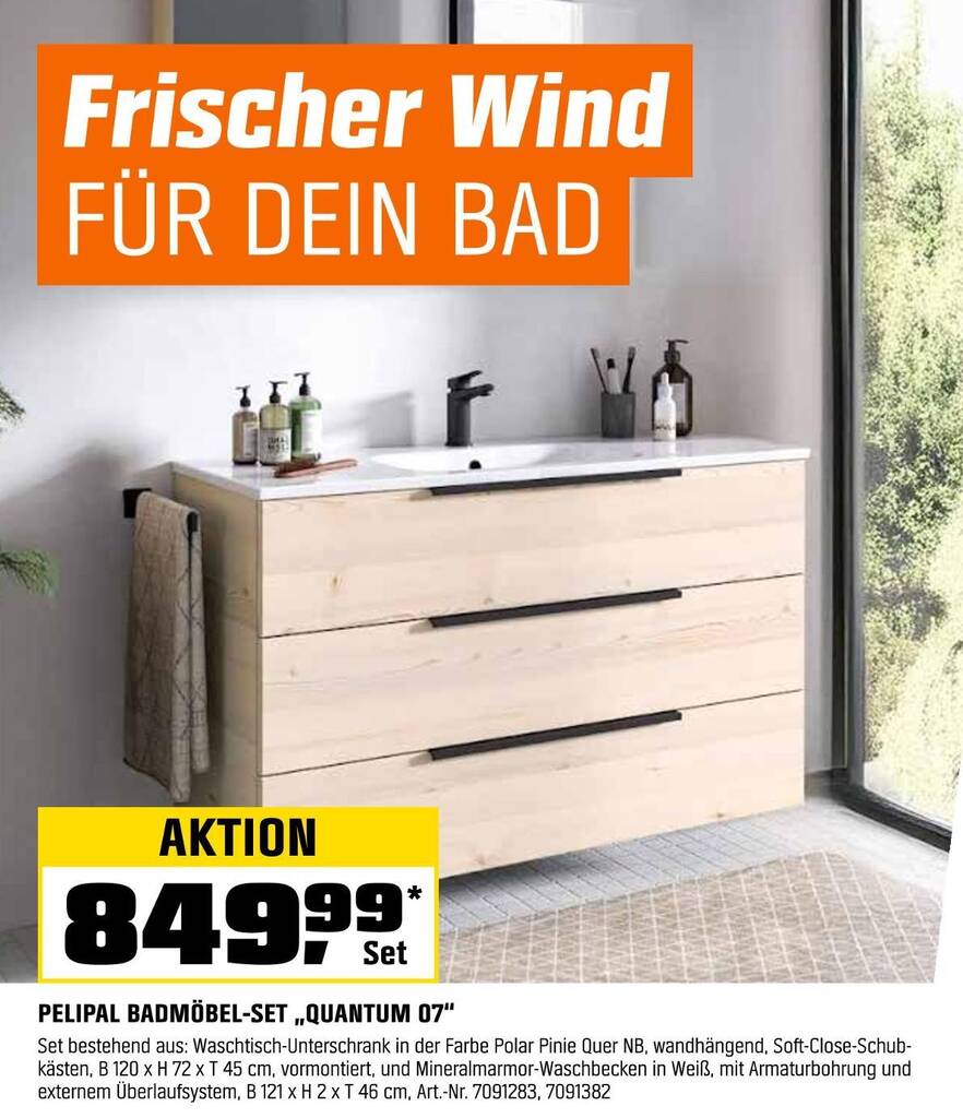 Pelipal badmöbel-set „quantum 07“ Angebot bei OBI