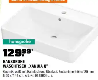 OBI Hansgrohe waschtisch 'xanuia q' Angebot