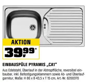 OBI Einbauspüle pyramis „ca1“ Angebot