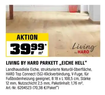 OBI Living by haro parkett „eiche hell“ Angebot
