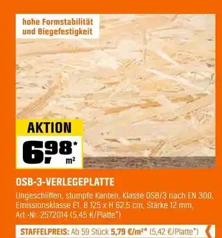 OBI Osb-3-verlegeplatte Angebot