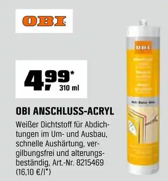 OBI Obi obi anschluss-acryl Angebot