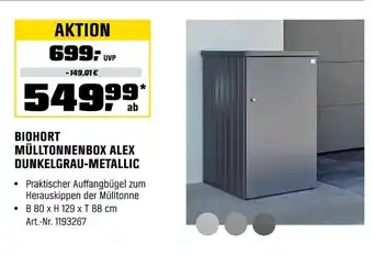 OBI Biohort mülltonnenbox alex dunkelgrau-metallic Angebot