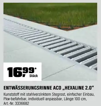 OBI Entwässerungsrinne aco „hexaline 2.0“ Angebot