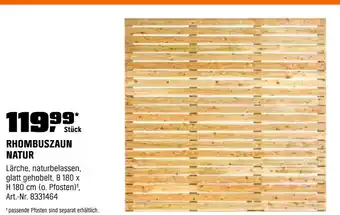 OBI Rhombuszaun natur Angebot