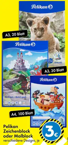 TEDi Pelikan Zeichenblock oder Malblock Angebot