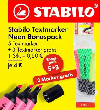 TEDi Stabilo Textmarker Neon Bonuspack Angebot