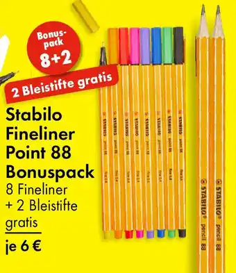 TEDi Stabilo Fineliner Point 88 Bonuspack Angebot