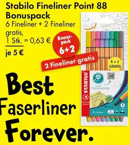 TEDi Stabilo Fineliner Point 88 Bonuspack Angebot