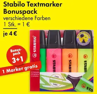 TEDi Stabilo Textmarker Bonuspack Angebot