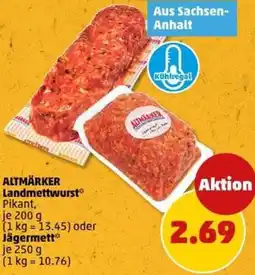PENNY ALTMÄRKER Landmettwurst oder Jägermett Angebot