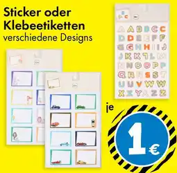 TEDi Sticker oder Klebeetiketten Angebot