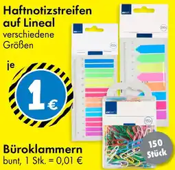 TEDi Haftnotizstreifen auf Lineal Angebot