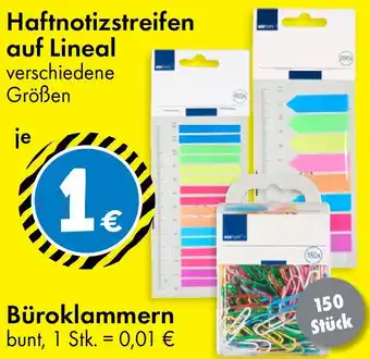 TEDi Haftnotizstreifen auf Lineal Angebot