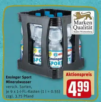 REWE Ensinger sport mineralwasser Angebot