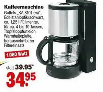 Repo Markt Kaffeemaschine Gutfels  „ka 8101 Swi“ Angebot