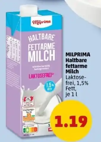 PENNY MILPRIMA Haltbare fettarme Milch Angebot