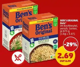 PENNY BEN'S ORIGINAL Reis Angebot