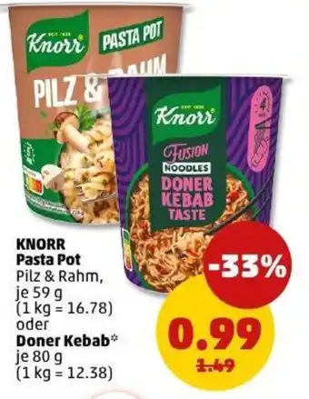 PENNY KNORR Pasta Pot oder Doner Kebab Angebot