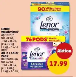 PENNY LENOR Waschmittel oder All in 1 Color Pods Angebot