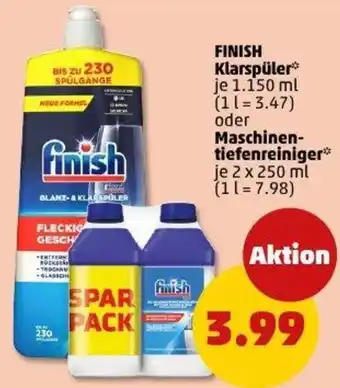 PENNY FINISH Klarspüle oder Maschinen- tiefenreiniger Angebot