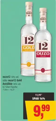 Markant ouzo 12 38% vol. oder ouzo 12 Gold Anislikör Angebot