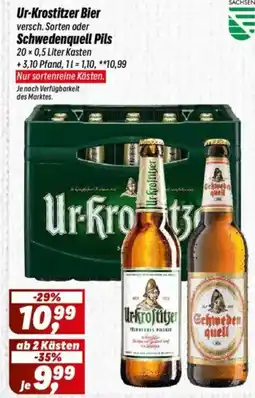 Simmel Ur-Krostitzer Bier oder Schwedenquell Pils Angebot
