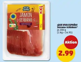 PENNY ¡QUE VIVA ESPAÑA! Serrano-Schinken Angebot