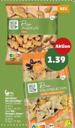 PENNY NATURGUT Bio Linsenflips oder Bio Knusper-Ecken Angebot