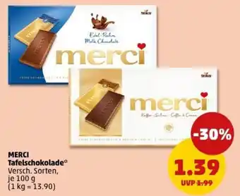 PENNY MERCI Tafelschokolade Angebot