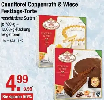 V Markt Conditorei Coppenrath & Wiese Festtags-Torte je 780-g -- 1,500-g-Packung tiefgefroren Angebot