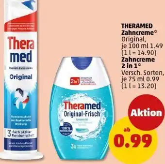 PENNY THERAMED Zahncreme oder Zahncreme 2 in 1 Angebot