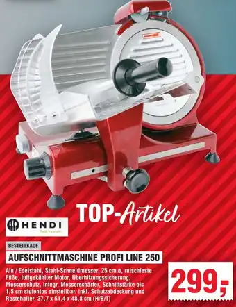 Handelshof Hendi aufschnittmaschine profi line 250 Angebot