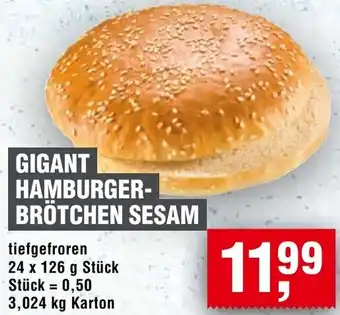 Handelshof Gigant hamburgerbrötchen sesam Angebot