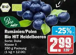 AEZ Rumänien/Polen Bio HIT Heidelbeeren Angebot