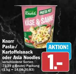 AEZ Knorr Pasta-/ Kartoffelsnack oder Asia Noodles Angebot