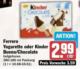 AEZ Ferrero Yogurette oder Kinder Bueno/Chocolate Angebot