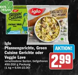 AEZ Iglo Pfannengerichte, Green Cuisine Gerichte oder Veggie Love Angebot