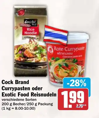 AEZ Cock Brand Currypasten oder Exotic Food Reisnudeln Angebot