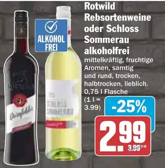 AEZ Rotwild Rebsortenweine oder Schloss Sommerau alkoholfrei Angebot