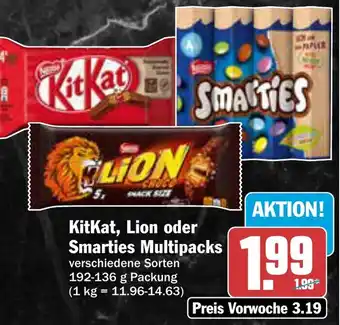 AEZ KitKat, Lion oder Smarties Multipacks Angebot