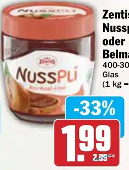 AEZ Zentis Nusspli oder Belmandel Angebot