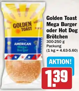 AEZ Golden Toast Mega Burger oder Hot Dog Brötchen Angebot