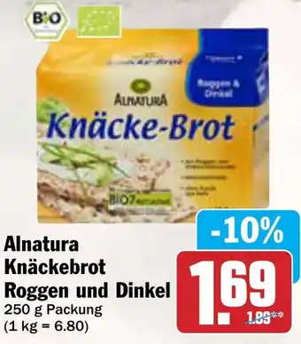 AEZ Alnatura Knäckebrot Roggen und Dinkel Angebot