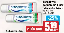 AEZ Sensodyne Zahncreme Fluor oder extra frisch Angebot