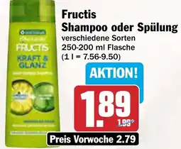 AEZ Fructis Shampoo oder Spülung Angebot