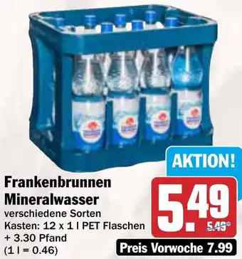 AEZ Frankenbrunnen Mineralwasser Angebot