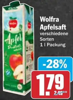 AEZ Wolfra Apfelsaft Angebot