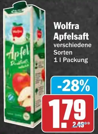 AEZ Wolfra Apfelsaft Angebot